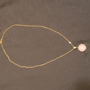 Necklace with pink stone